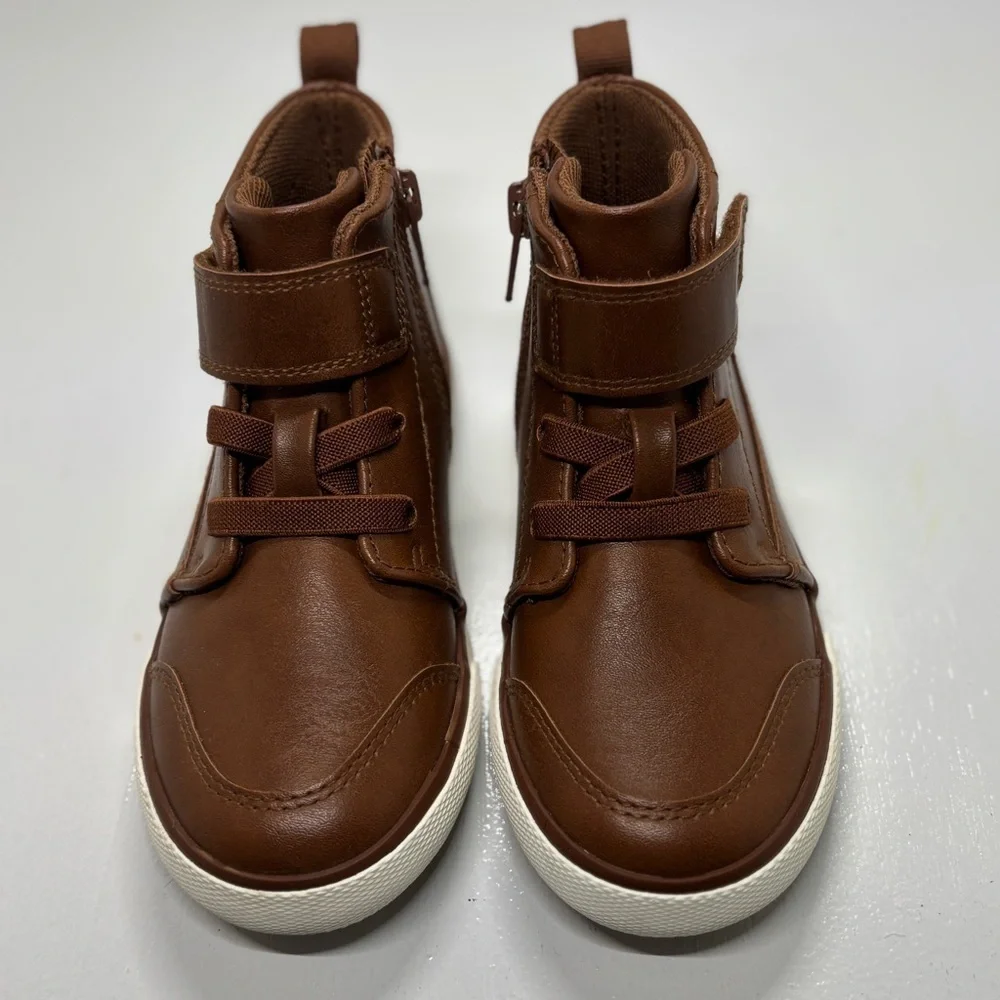 Wonder Nation Brown Kids High-Top Sneakers size 10